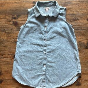Girls Cat and Jack chambray tank size L